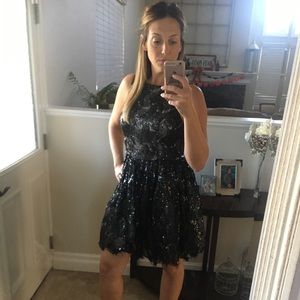 Black sequin dress